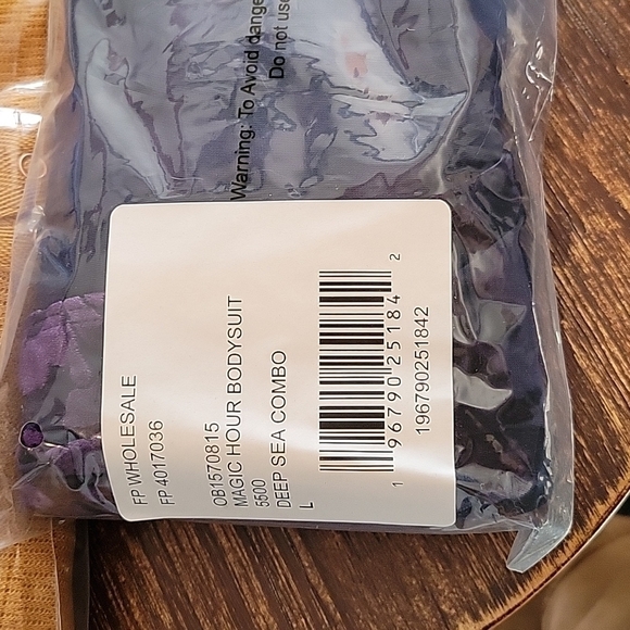 Nwt Free People Magic Hour Bodysuit Deep Sea Combo Top - Picture 7 of 7